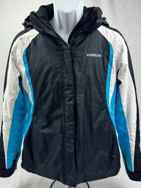 Women’s Karbon Waterproof Black Blue Winter Ski Jacket Size 6